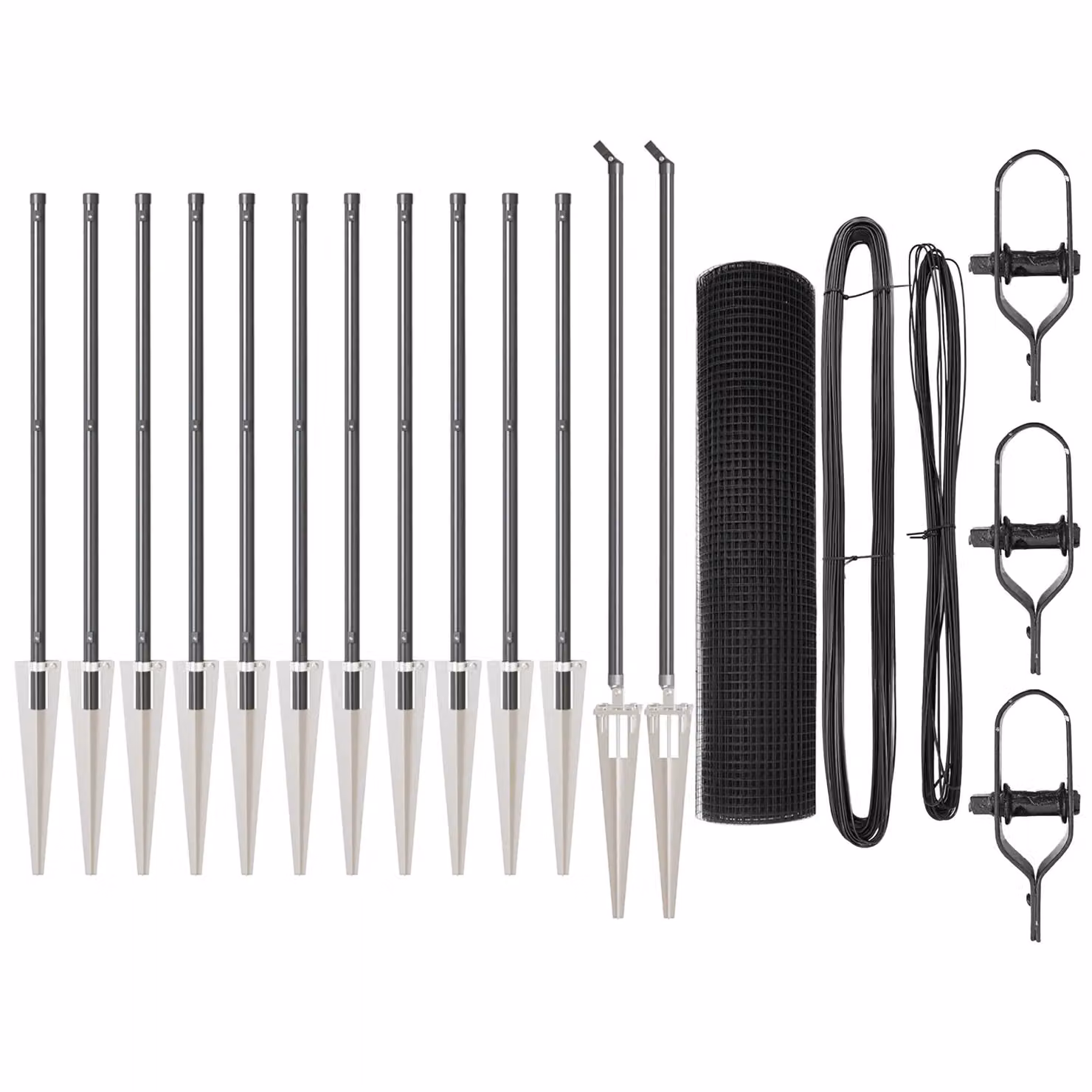 Berkfield Home Grey Steel Welded Wire Fence with 13 Spike Posts, W: 0.4 m, L: 25 m – 2
