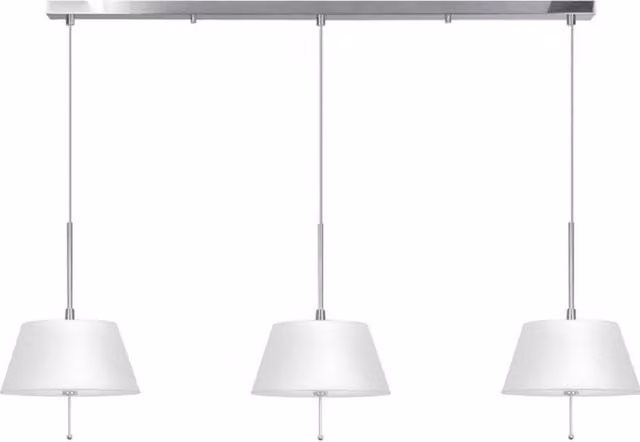 Netlighting Brezil 3 Light Straight Bar Pendant Ceiling Light in Grey Satin Nickel