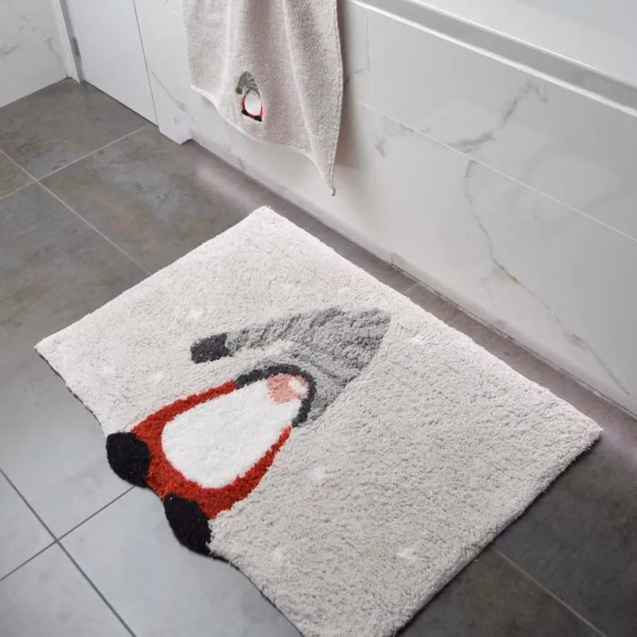 Allure Bath Fashions Christmas Gonk Bath Mat, Grey, W: 80 cm, D: 50 cm – 5