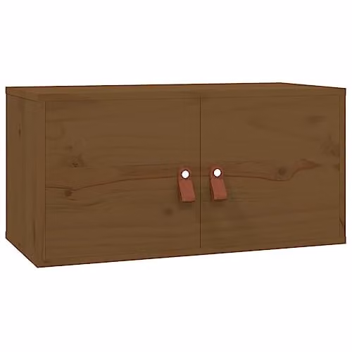 vidaXL Wall Cabinet in Honey Brown Solid Pine Wood, W/D/H: 60 x 30 x 30 cm – 1
