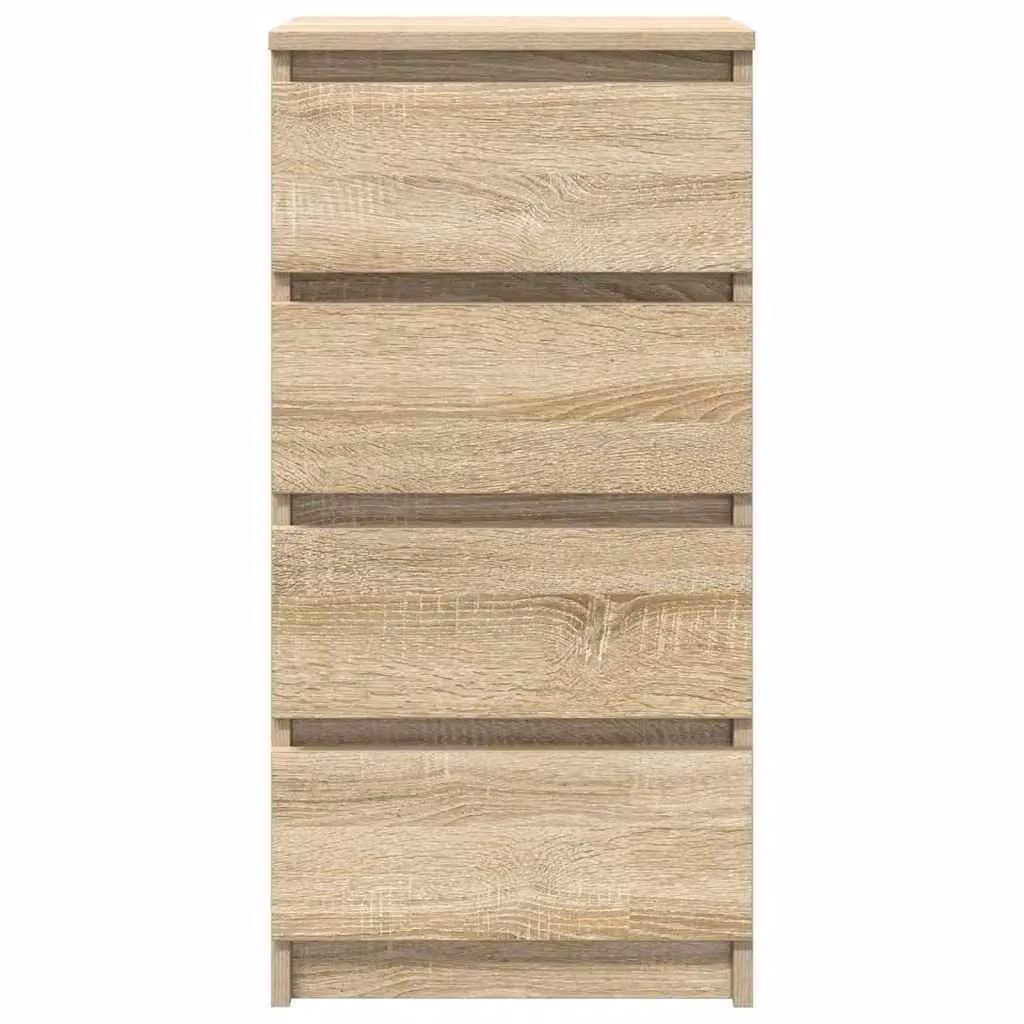 Berkfield Home Sonoma Oak Sideboard in Brown and Beige, W/D/H: 37.5 x 35 x 76 cm – 1