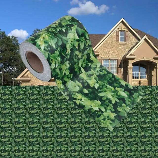Berkfield Home Green PVC Garden Privacy Screen with Clamp