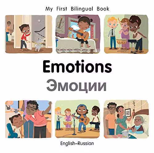 Milet Publishing My First Bilingual Book Emotions English-Russian Multicolour Cardboard Book