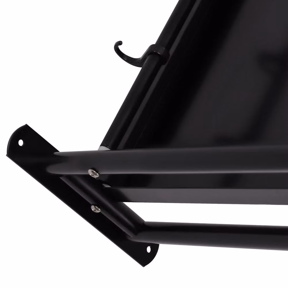 VOGREX Black Matt Metal Wall Mounted Microwave Shelf with Fitting Kit W/D/H: 48.16 x 30.0 x 18.0 cm – 5