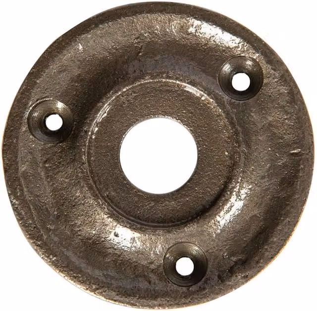 Hammer and Tongs Round Rim and Mortice Door Knob in Grey Iron, Pack of 2