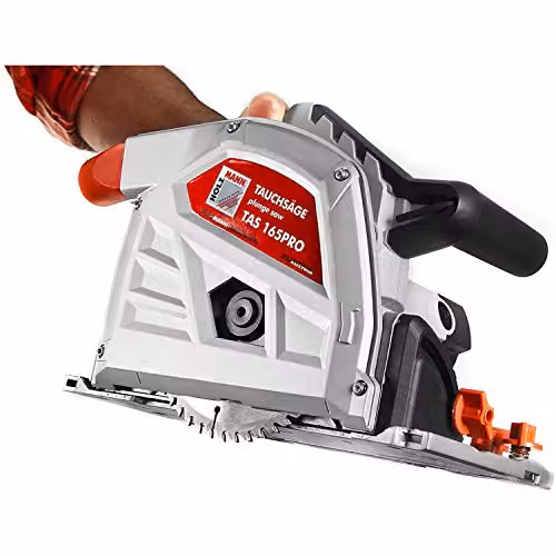 Holzmann Maschinen TAS165PRO Plunge Saw with 1400W Motor and 54mm Maximum Cutting Depth – 2