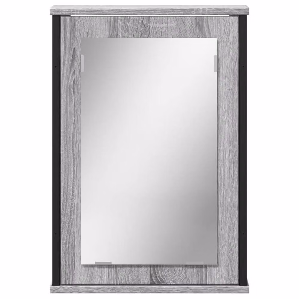 Berkfield Home Grey Sonoma Sturdy Bathroom Mirror Cabinet, W/D/H: 42 x 12 x 60 cm – 3