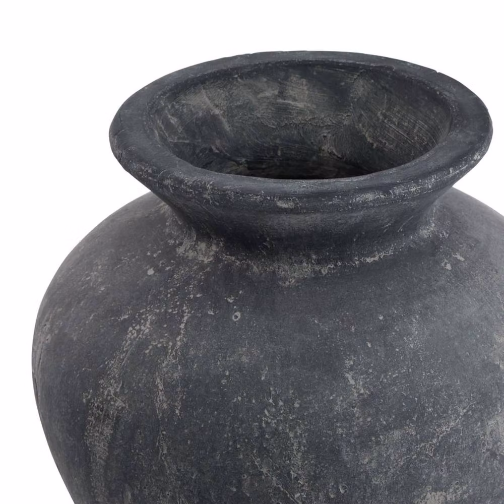 Wyld Haus Stonefern Aged Stoneware Vase in Black and Grey – 3