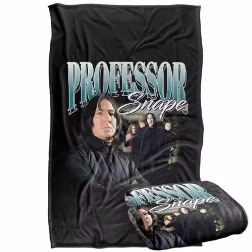 Warner Bros. Harry Potter Professor Snape Homage Super Soft Fleece Throw Blanket, Multicolour, W: 91.44 cm, L: 147 cm – 1