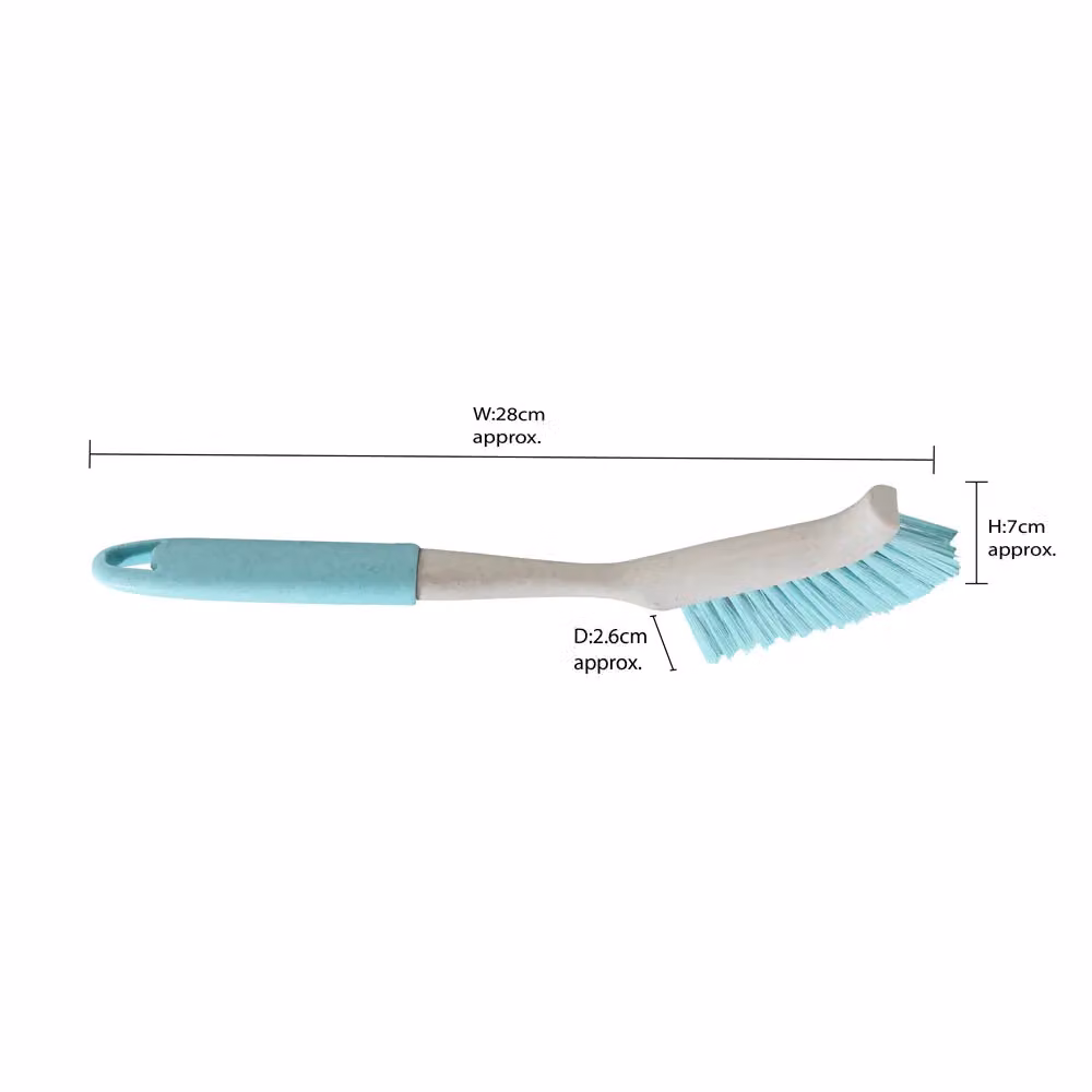 JVL Pro Anti-Bac Cleaning Essentials Bundle with Scrubbing Brush, Dish Brush and Window Squeegee in Blue and Grey – 1