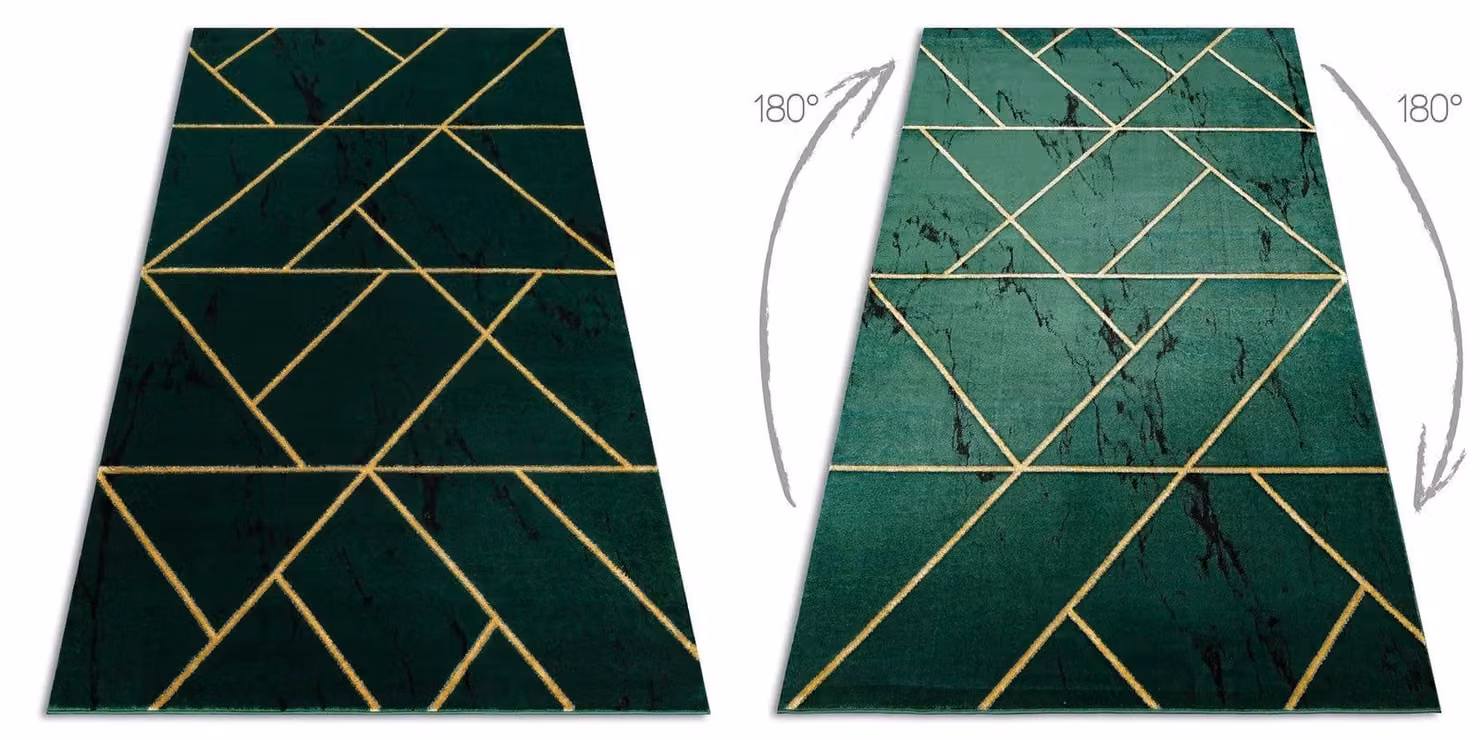 RugsX Emerald Green Geometric Glamour Rug, W: 200 cm, D: 290 cm – 2
