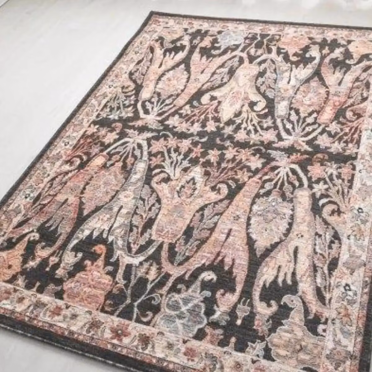 The Rug Shop UK Black Traditional Abstract Polypropylene Easy To Clean Rug W: 200 cm, D: 290 cm – 2