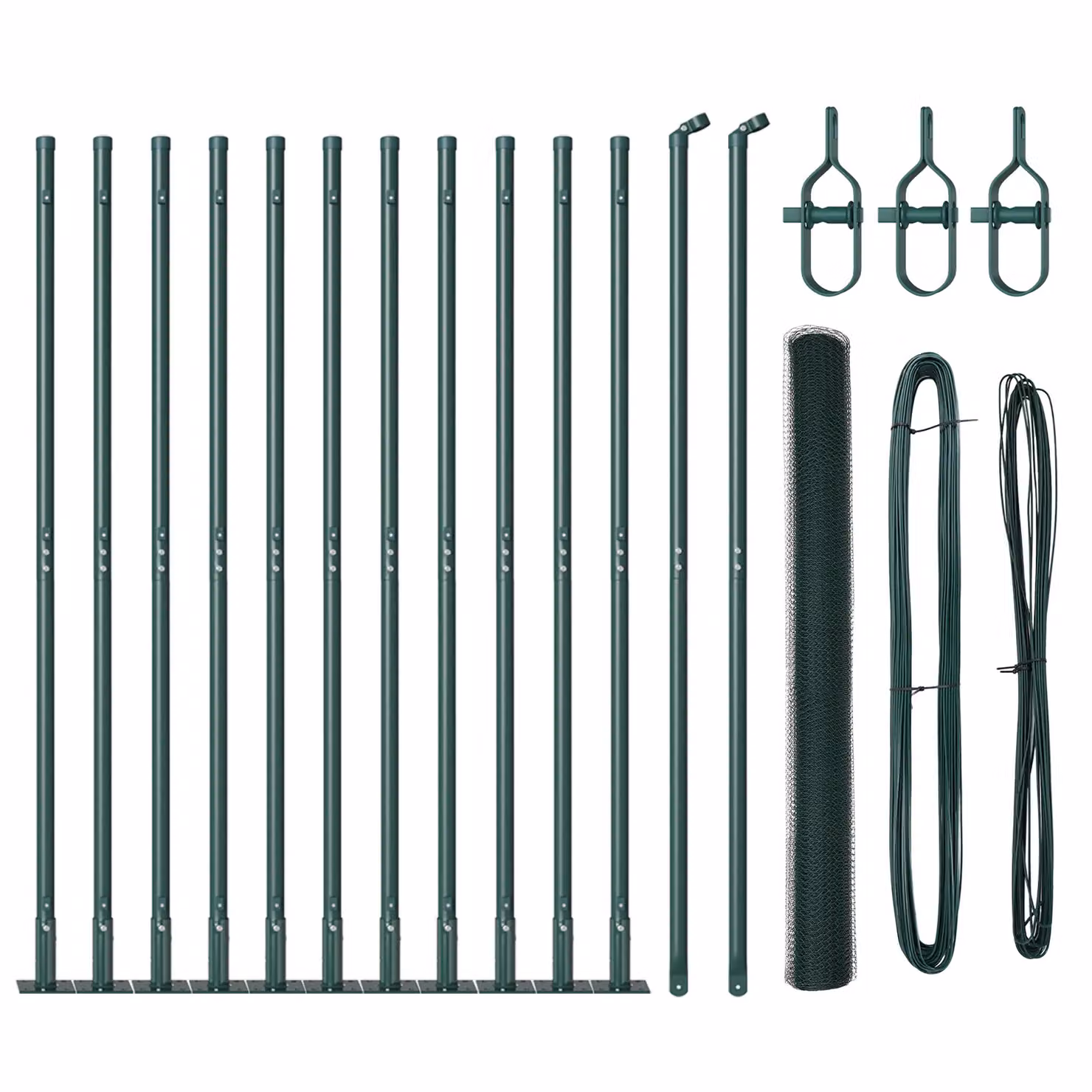 Berkfield Home Green Steel Hexagon Fence, H: 140 cm x W: 25 m – 2