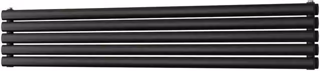 Omeara Axis Black Horizontal Double Panel Radiator W: 160 cm, H: 29 cm