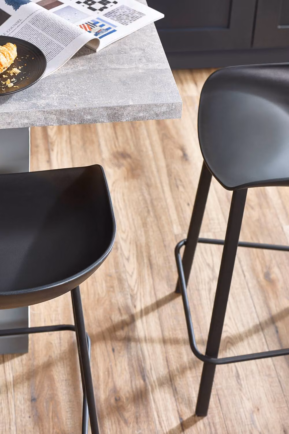 Julian Bowen Renzo Plastic Bar Stools, Set of 2, Black – 6
