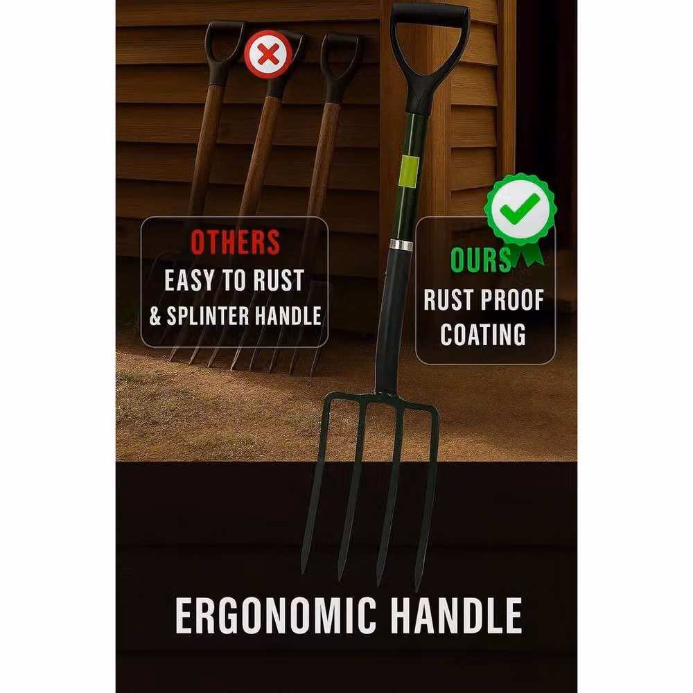 VOGREX Heavy Duty Rustproof Carbon Steel Digging Garden Tool in Green – 3