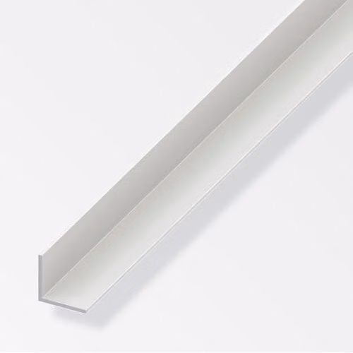 Alfer White PVC Angle 15 x 15 x 1 mm, 2 m