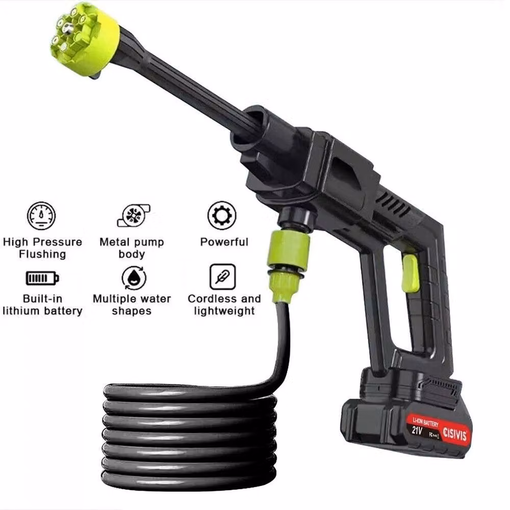 NESTLUNE Cordless High Power Car Pressure Washer in Black with Rechargeable Battery – 3