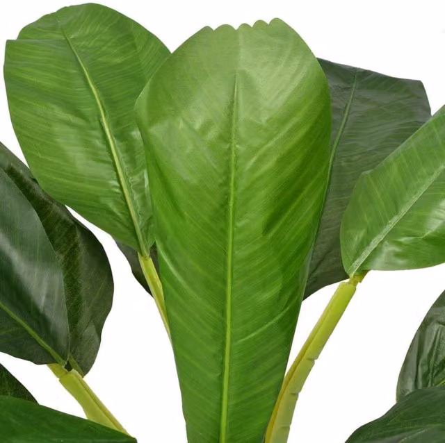 Berkfield Home Artificial Banana Tree Plant with Pot, Green, Height: 150 cm