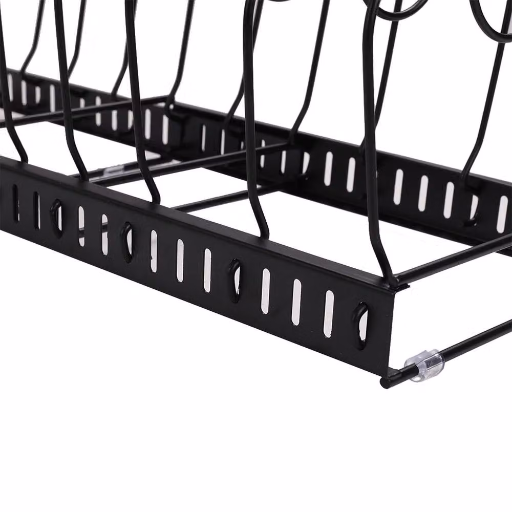 Garden Sanctuary Expandable Metal Pot Pan Lid Rack Organiser with 10 Dividers in Black – 3
