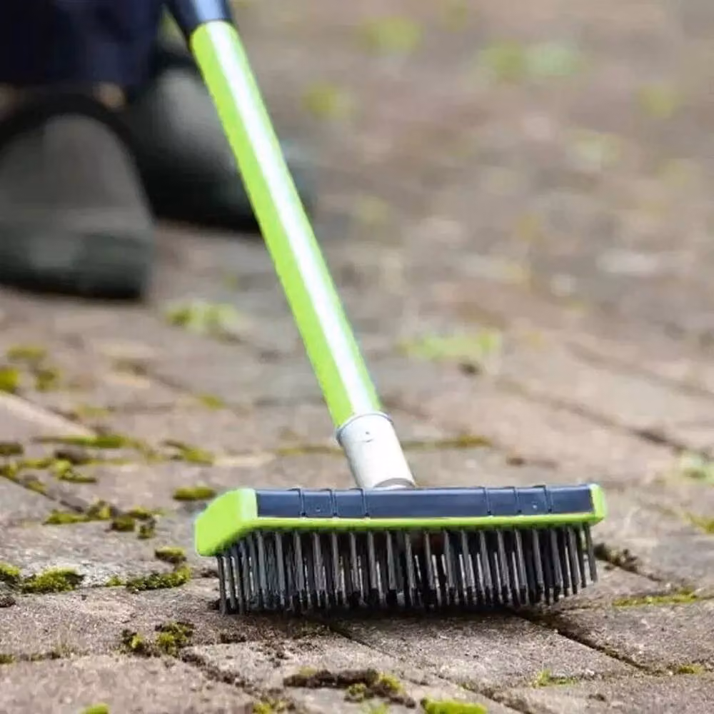 SPETLEK 3 in 1 Green Garden and Patio Weed Brush with Steel and Plastic Construction – 4