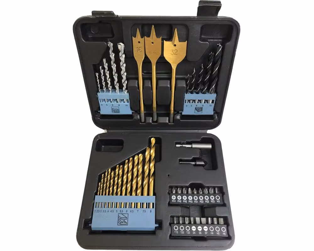 Lumberjack 46 Piece HSS Drill and Screwdriver Bit Set in Black and Multicolour – 9