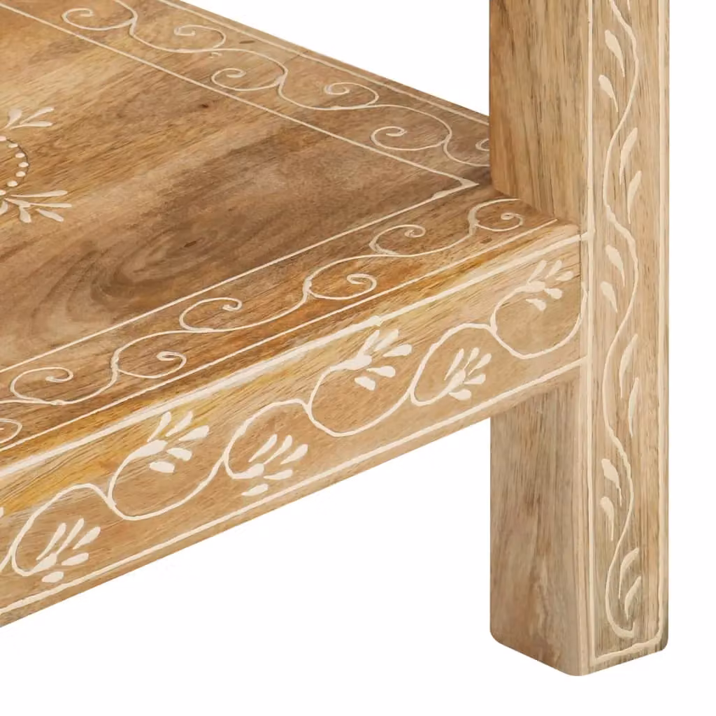Berkfield Home Solid Mango Wood Console Table in Brown, W/D/H: 80 x 35 x 74 cm – 2