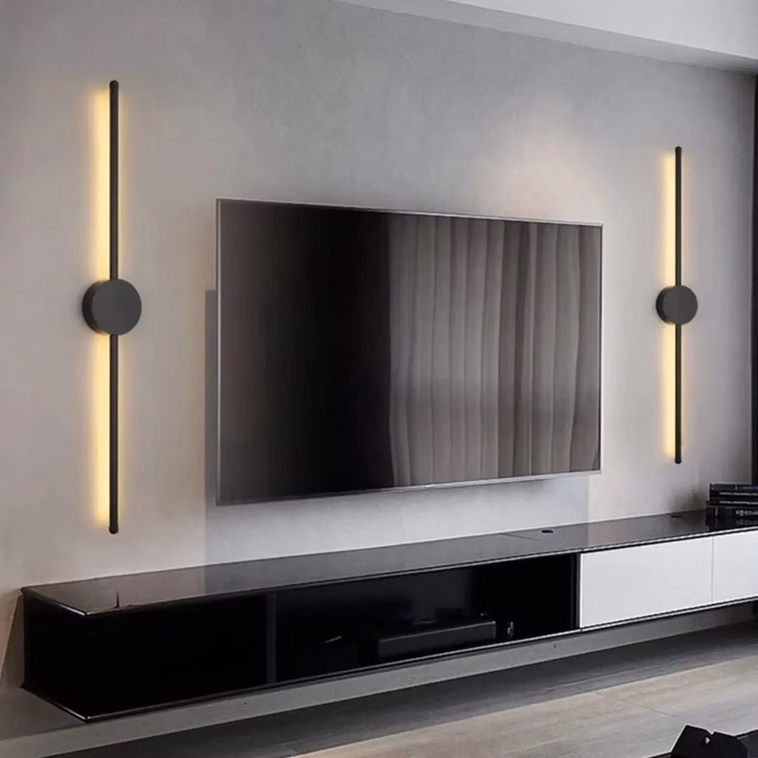 SPETLEK Dimmable LED Exterior Wall Light, Black Modern Up and Down Long Strip Sconce with IP65 Waterproof Rating – 3