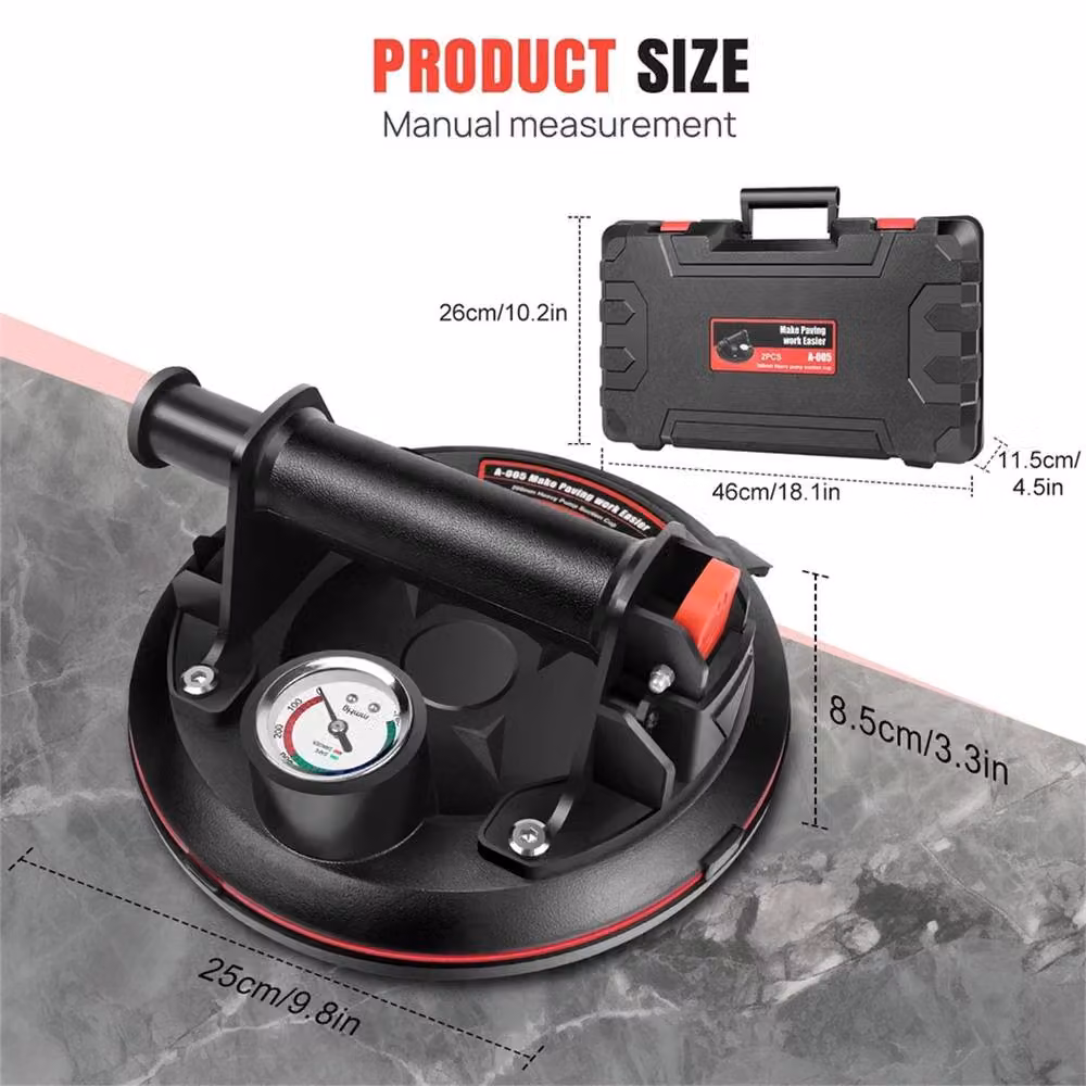 Nordara Black 2x 8 inch 200kg Vacuum Suction Cup Glass Lifter – 2