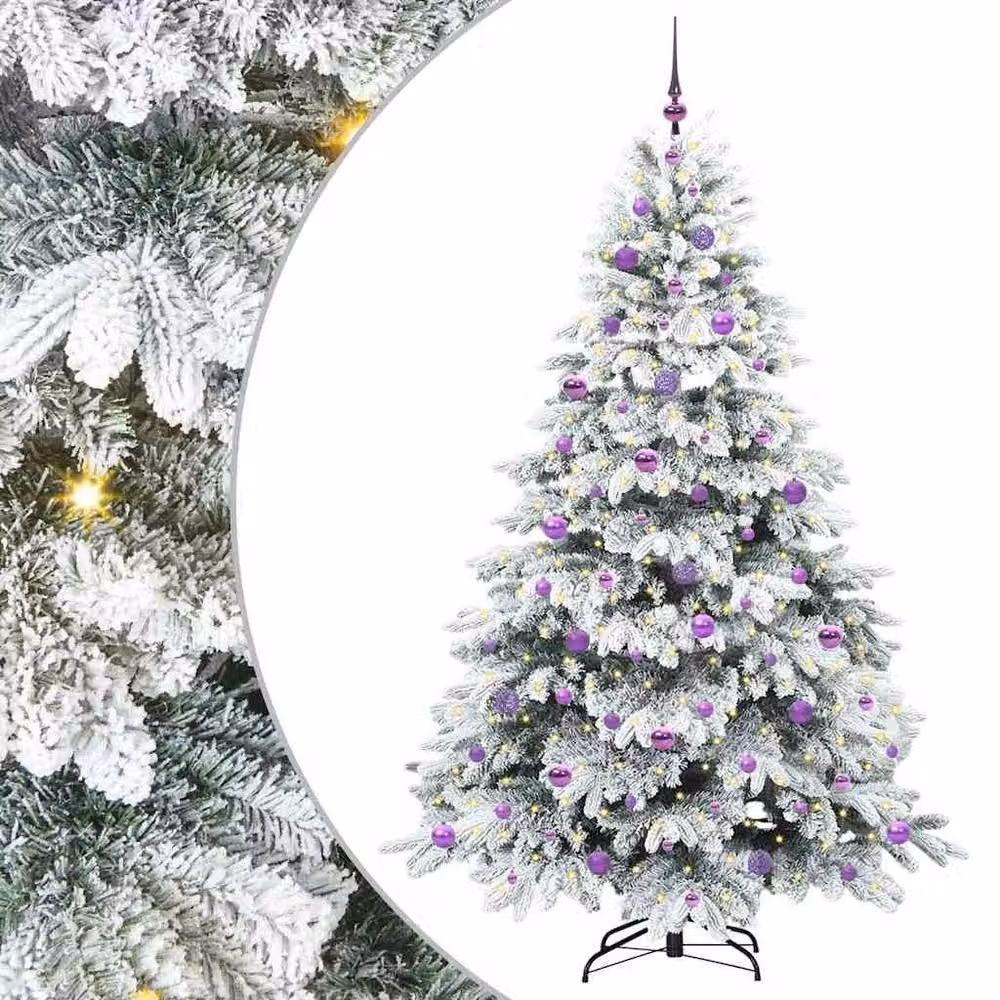 Berkfield Home Beautiful Artificial Green Christmas Tree with 300 Warm White LEDs, Height: 210 cm – 2