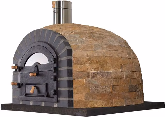 Horacio Wood Fired Outdoor Dome Oven in Beige with Thermometer