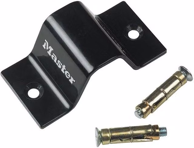 Master Lock Black Steel Floor and Wall Anchor Mounting Point