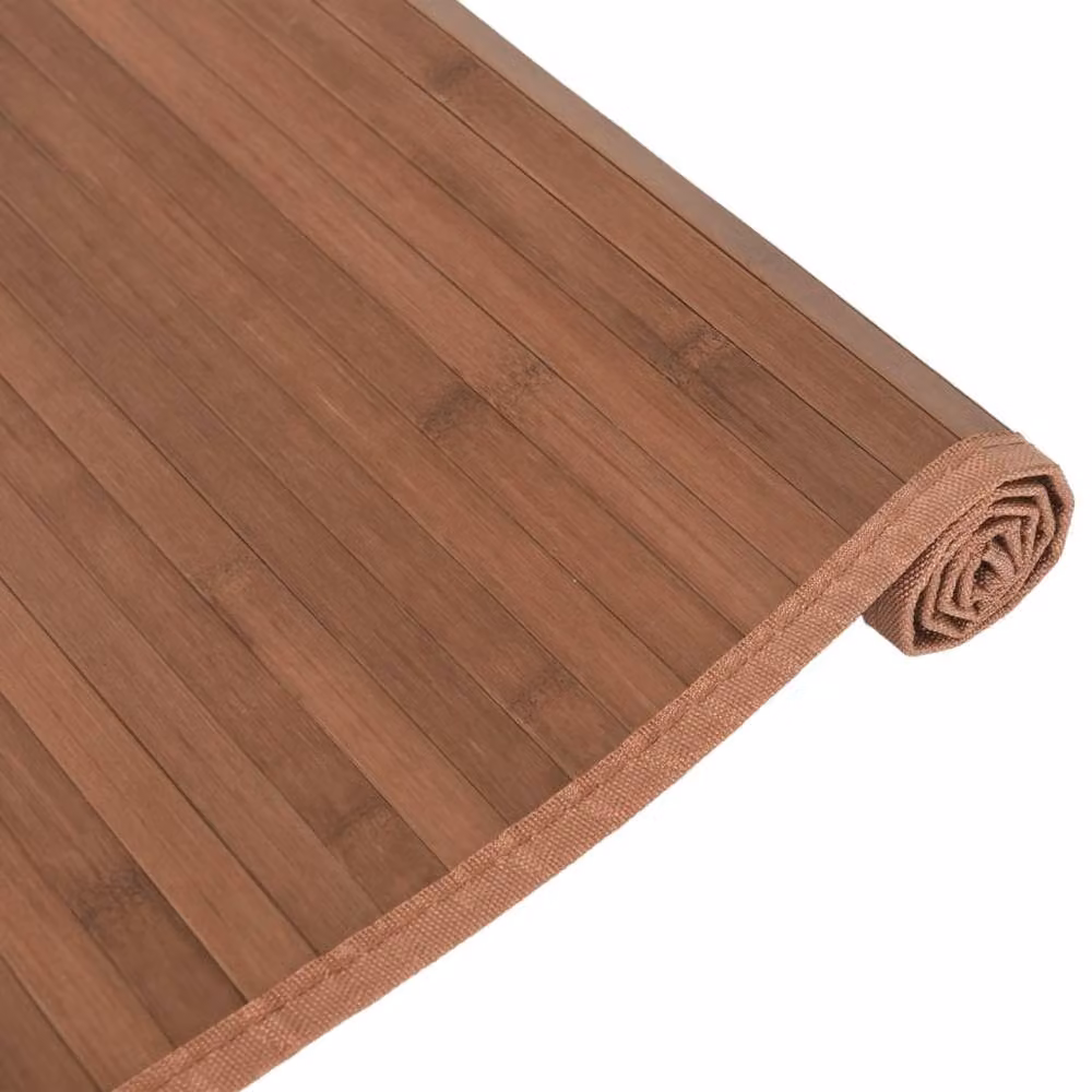 Berkfield Home Rectangular Bamboo Rug in Brown, W/D/H: 80 x 300 cm – 3