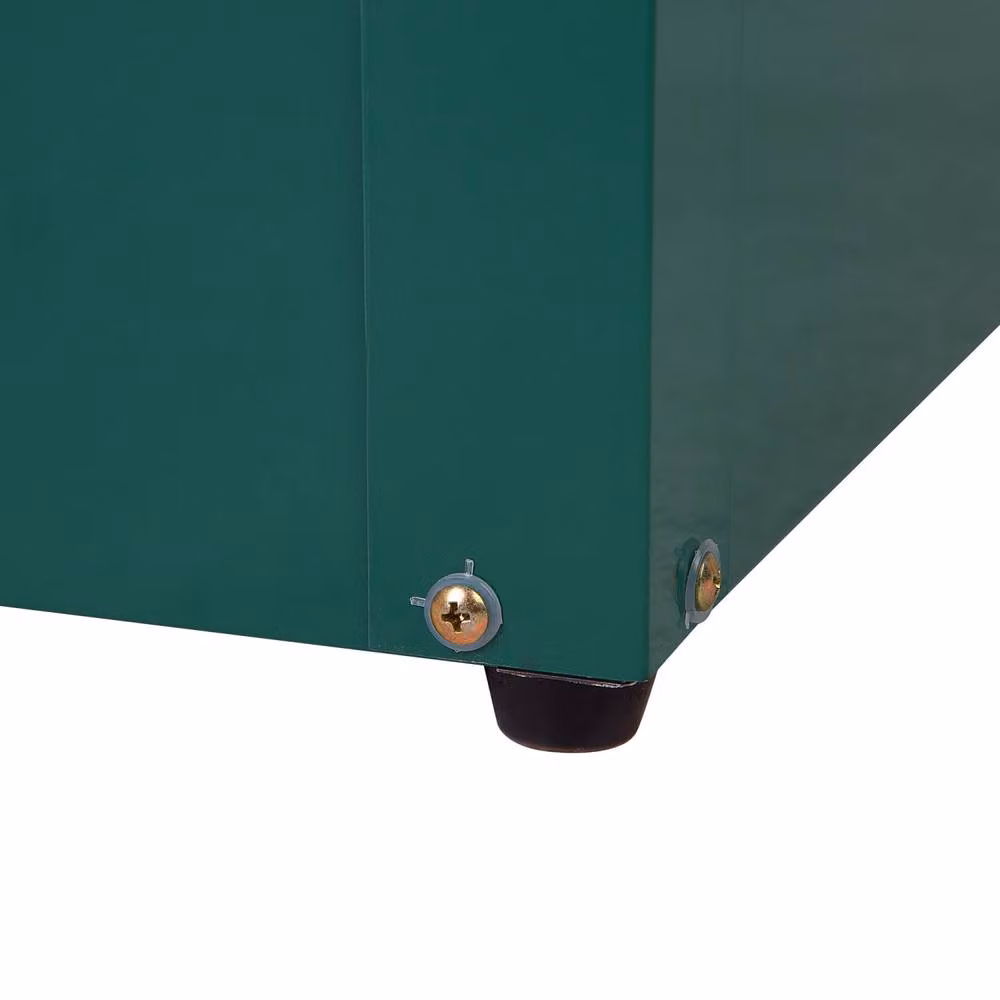 Wyld and Coco 400L Lockable Outdoor Storage Box in Green Galvanised Steel – 7