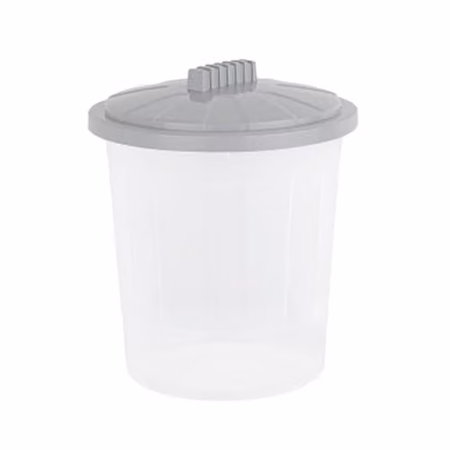 WHAM Fun Bin 21L with Flip Lid in Transparent and Cool Grey