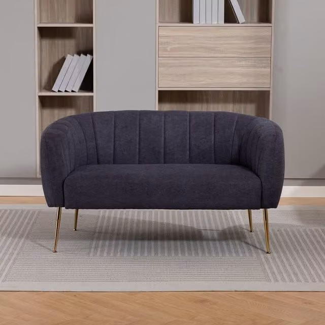 Artemis Home Stanton 2 Seat Upholstered Fabric Sofa in Anthracite Grey