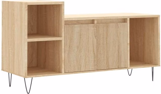 Berkfield Home TV Cabinet in Sonoma Oak Brown, W/D/H: 100 x 35 x 55 cm – 1