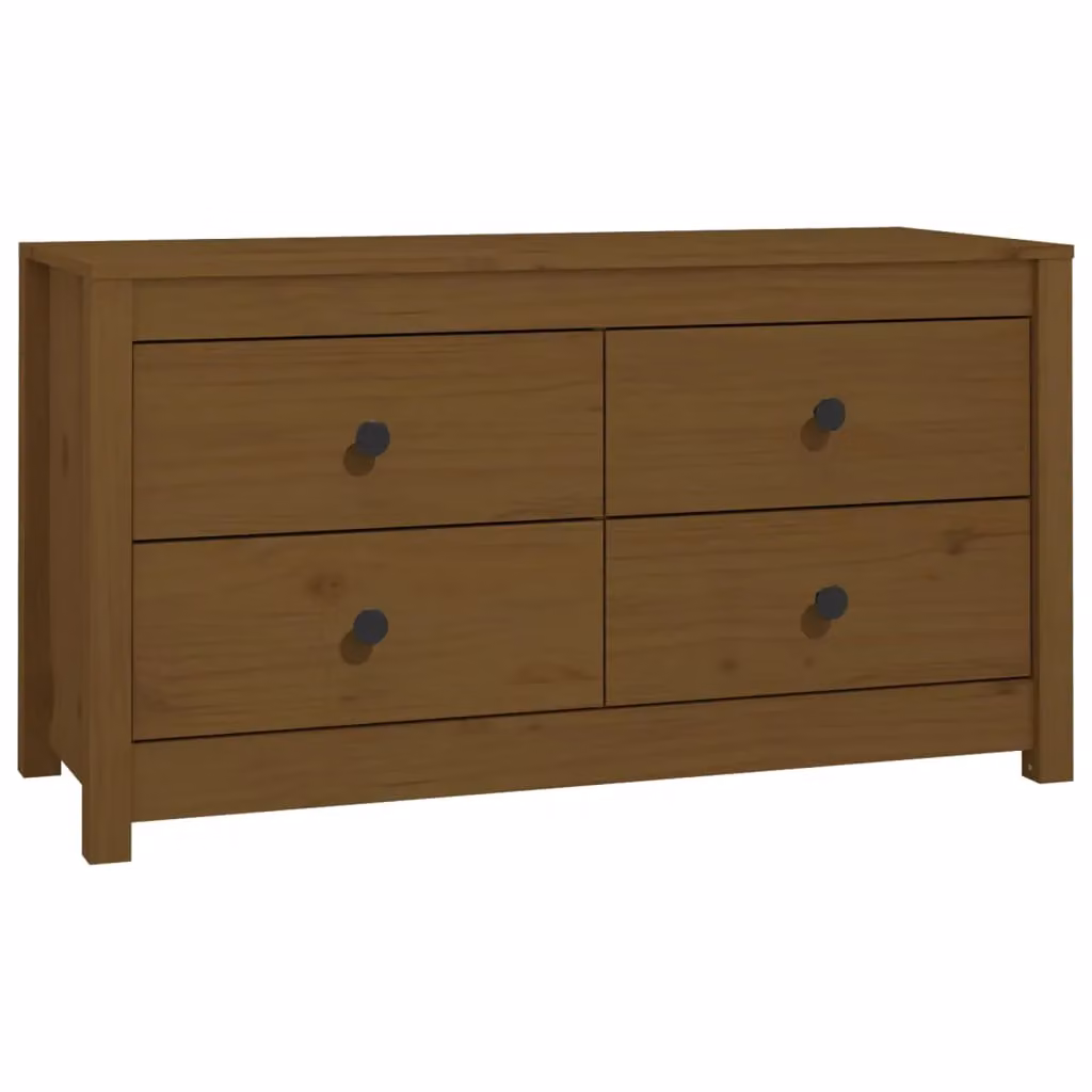 Berkfield Home Rustic Side Cabinet in Honey Brown Solid Pine, W: 100 cm, D: 40 cm, H: 54 cm – 2