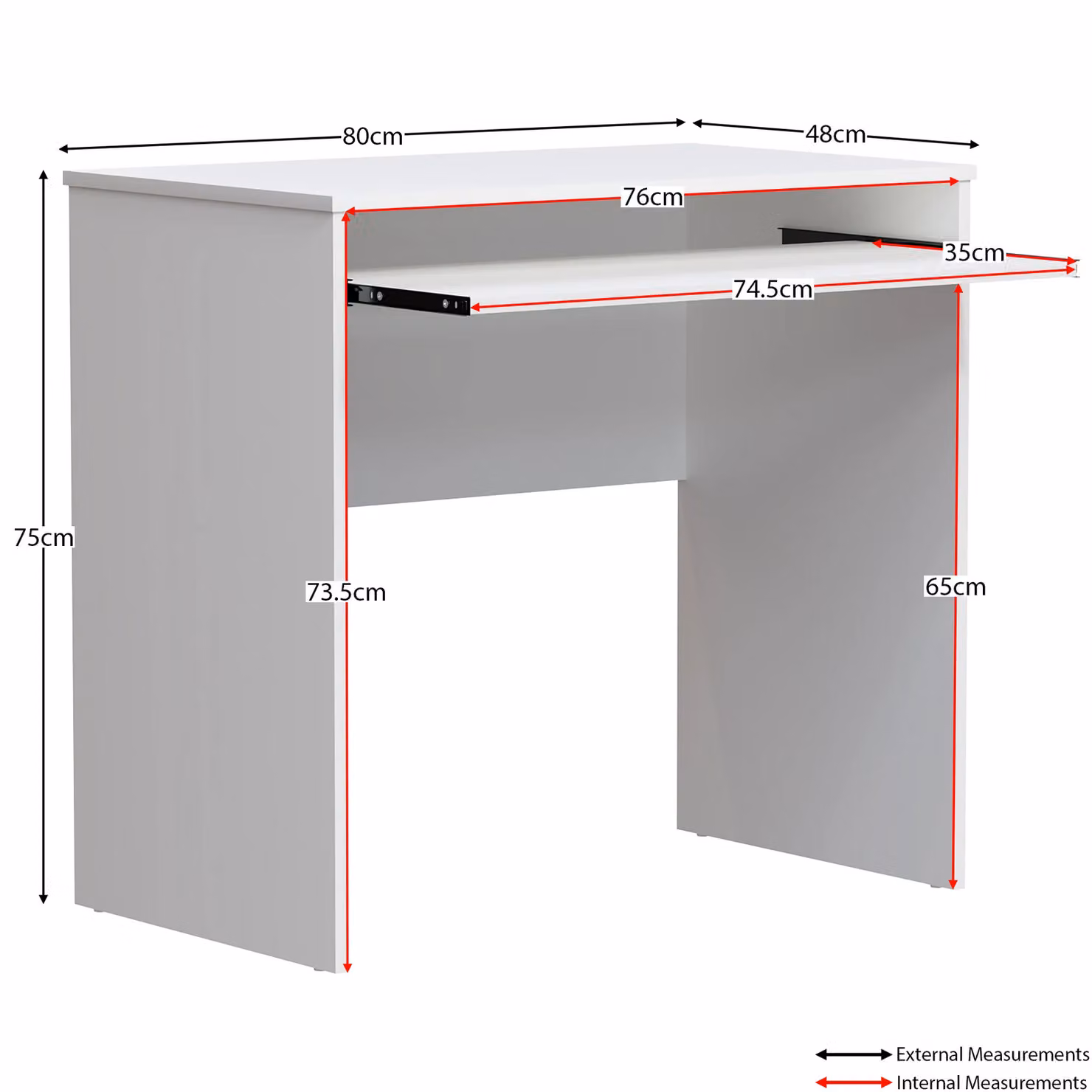 Vida Designs Huby Computer Desk in White – 2