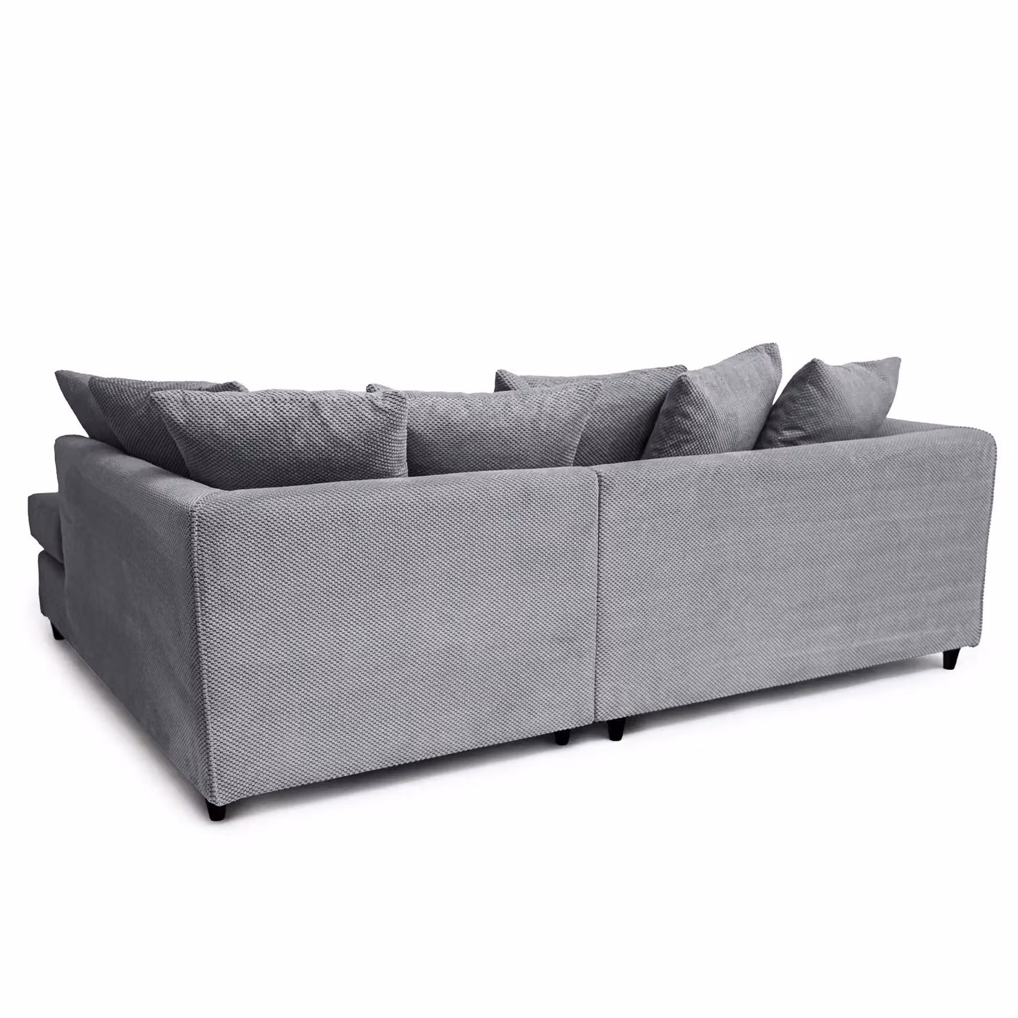 Abakus Direct Jumbo Grid Right Hand Corner Sofa in Grey with Scatter Cushions – 3