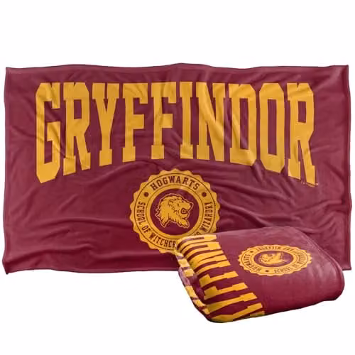 Warner Bros. Harry Potter Gryffindor Seal Super Soft Fleece Throw Blanket, Multicolour, W: 91.44 cm, L: 147 cm – 1