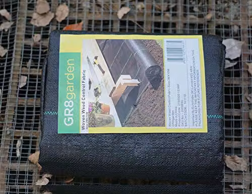 Gr8 Garden Heavy Duty Black UV Stabilised Woven Weed Control Fabric Landscape Ground Cover Membrane, W: 2 m, L: 10 m – 2