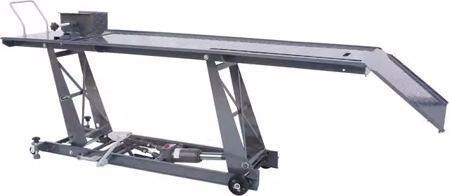 Switzer Hydraulic Motorbike Lift Ramp Table, Grey, 800lb Capacity
