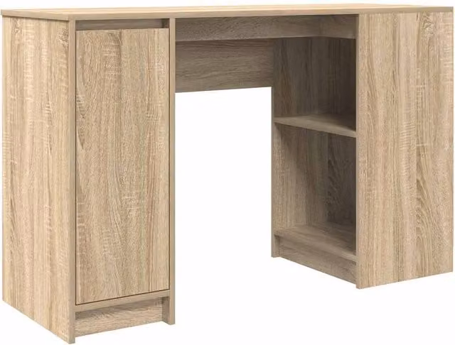 Berkfield Modern Secretary Desk in Sonoma Oak and Brown, W/D/H: 120 x 42 x 76 cm – 1