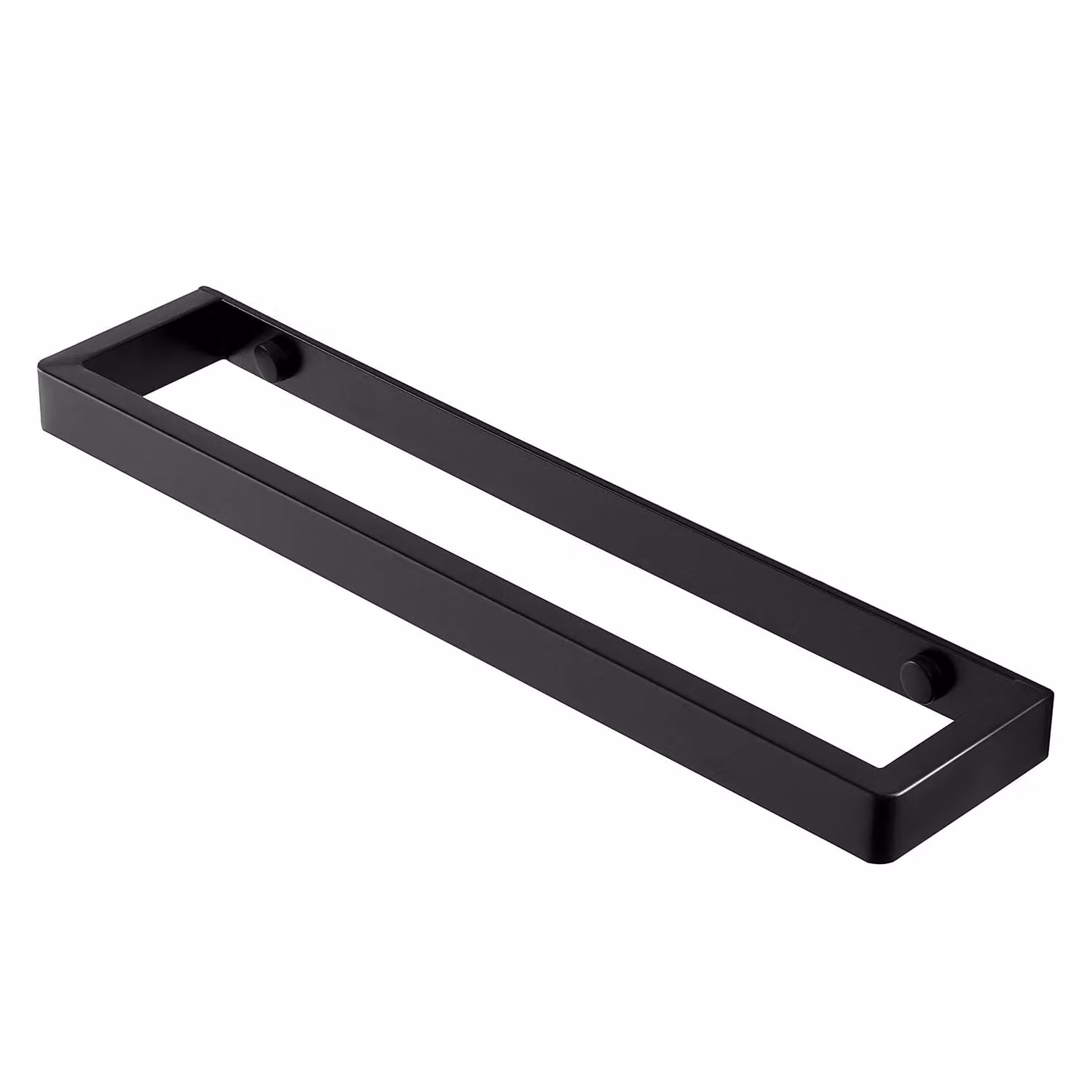 House of Home Black Wall Mounted Stainless Steel Rectangle Towel Rail, Width: 30 cm – 2