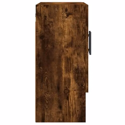 vidaXL Modern Wall Mounted Cabinet in Brown with Hinged Doors and Open Shelf, W/D/H: 60 x 31 x 70 cm – 5