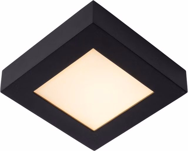 Lucide Brice Dimmable Square LED Flush Ceiling Light for Bathrooms, Black – 4