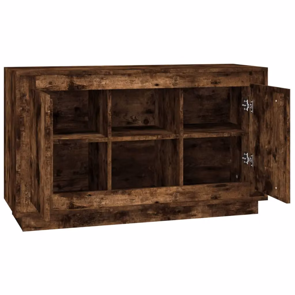 Berkfield Home Smoked Oak Sideboard in Brown, W/D/H: 102 x 35 x 60 cm – 3