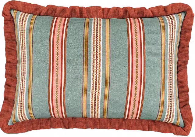 Sanderson Enys Garden Large Rectangular Cotton Cushion in Green Mix