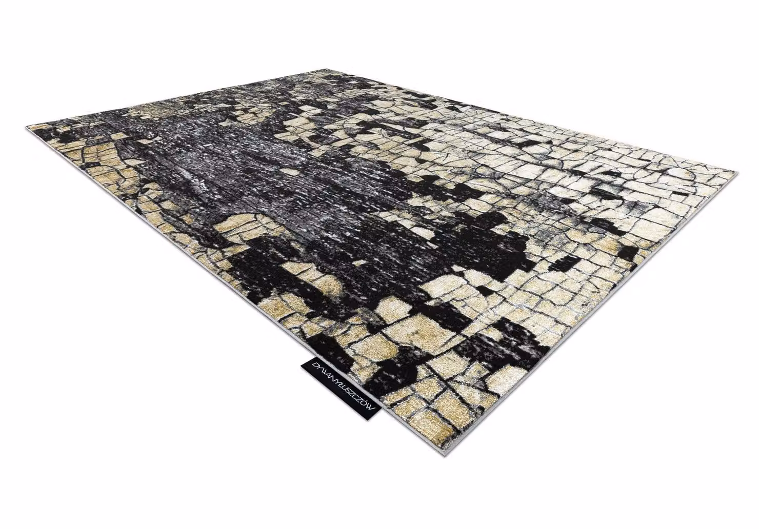 RugsX De Luxe Gold Rectangular Rug with High-Low Effect, W: 120 cm, L: 170 cm – 3